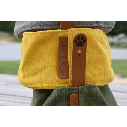 Custom Name Wax Canvas Travel Bowl